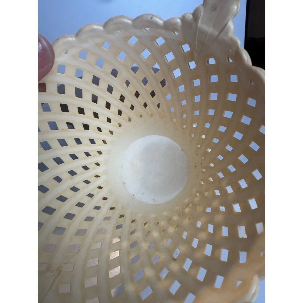 EMSA West Germany Woven Plastic Easter Basket Vintage Mid Century